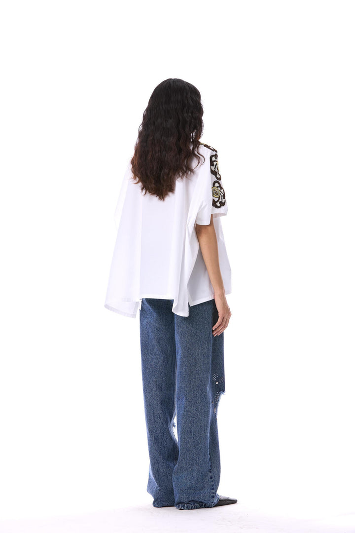 Alhena Embellished Denim Pants