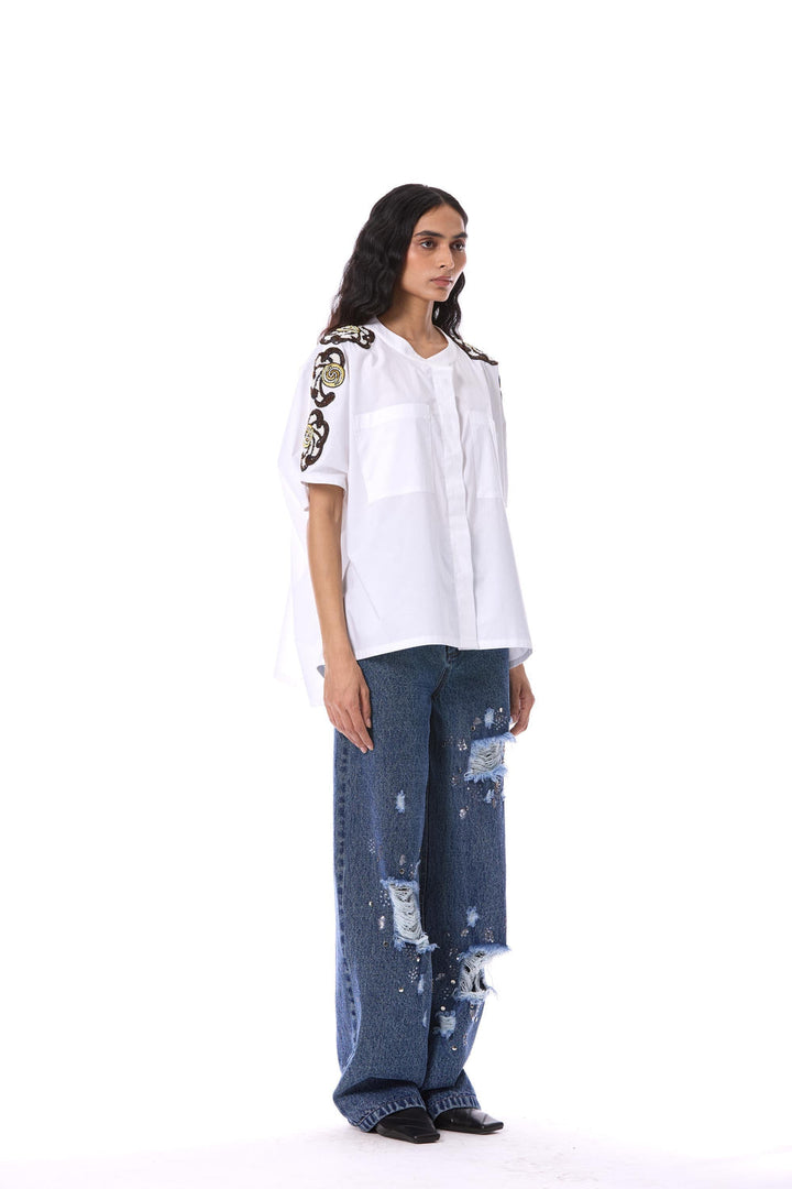 Alhena Embellished Denim Pants