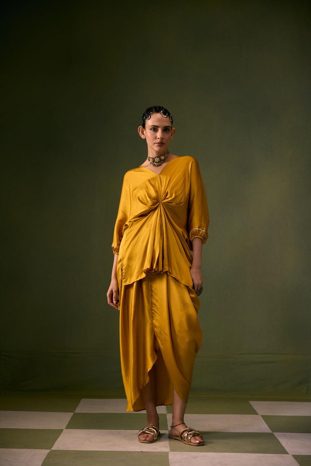 Moro Toga Drape Dress