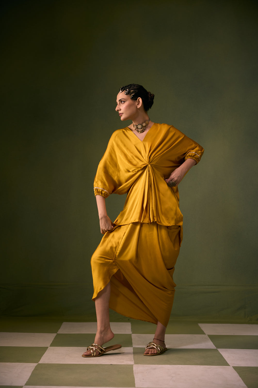 Moro Toga Drape Dress