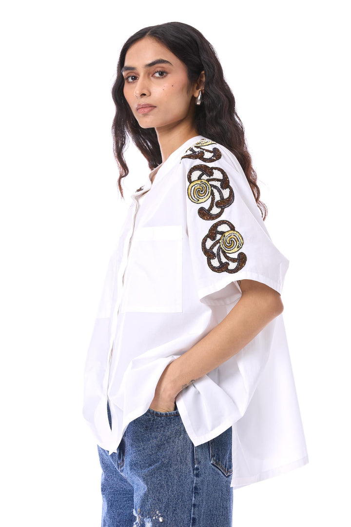 Desert Plume Embellished Shirt
