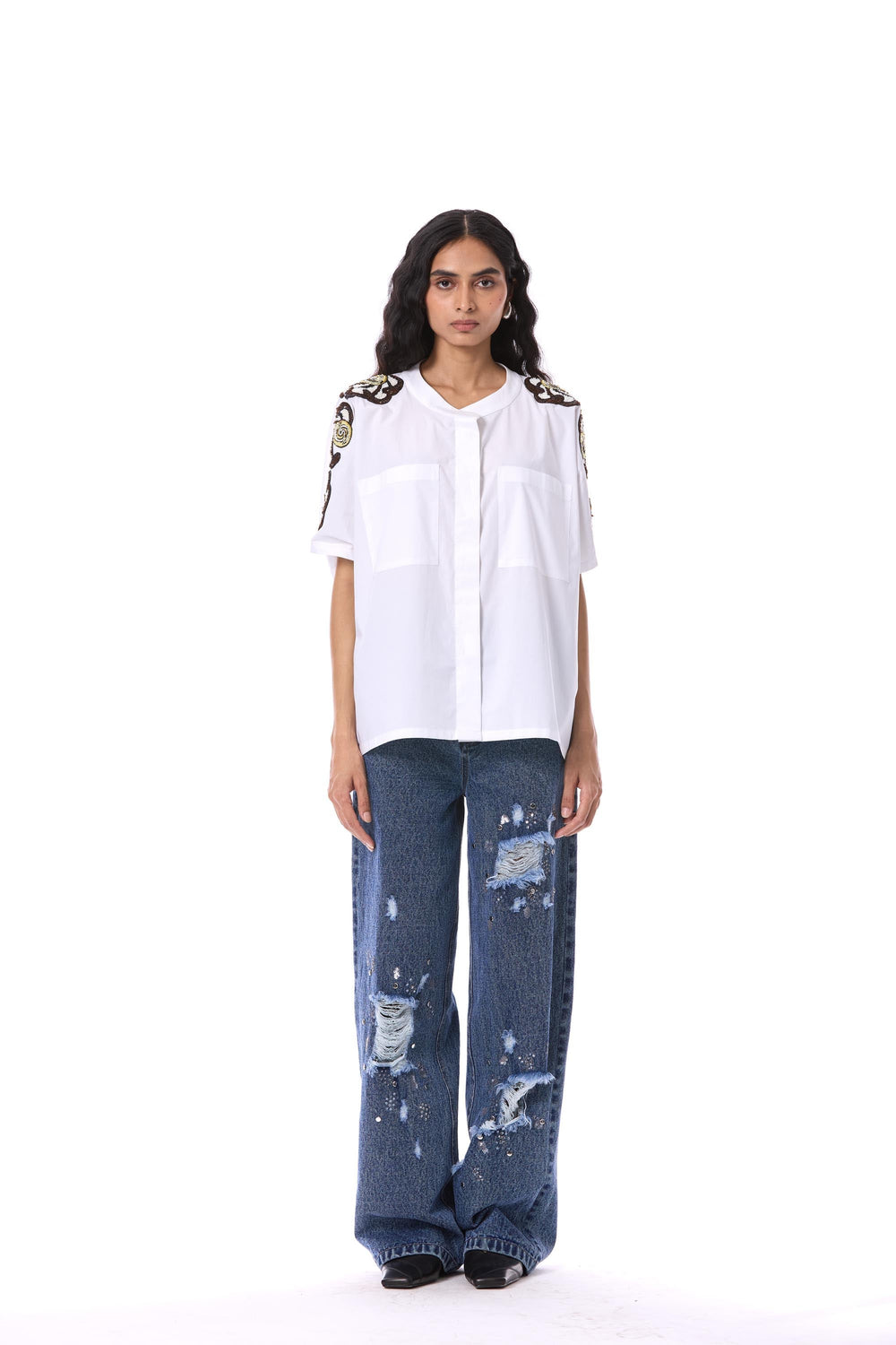 Desert Plume Embellished Shirt
