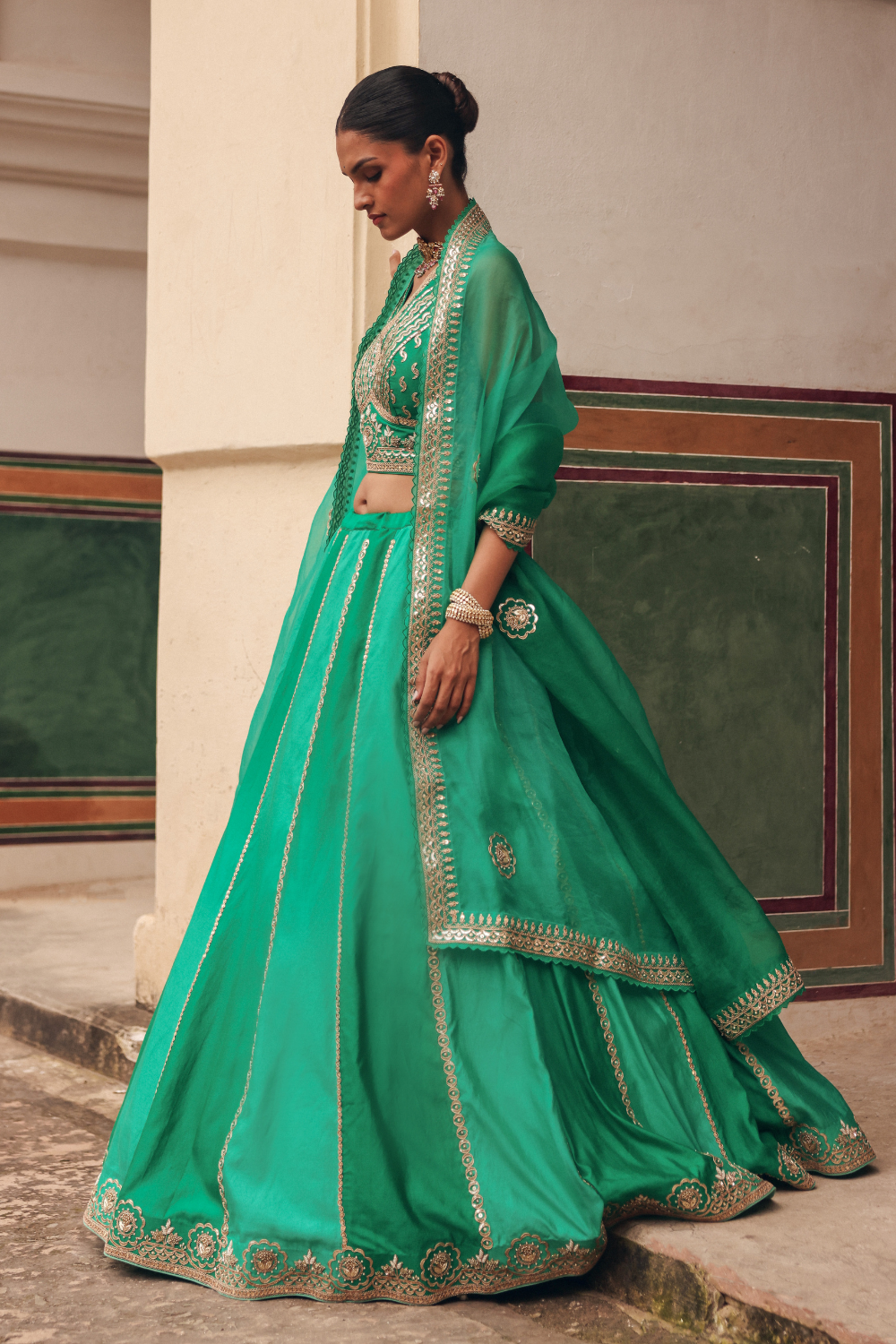Hiral Lehenga Set - Green