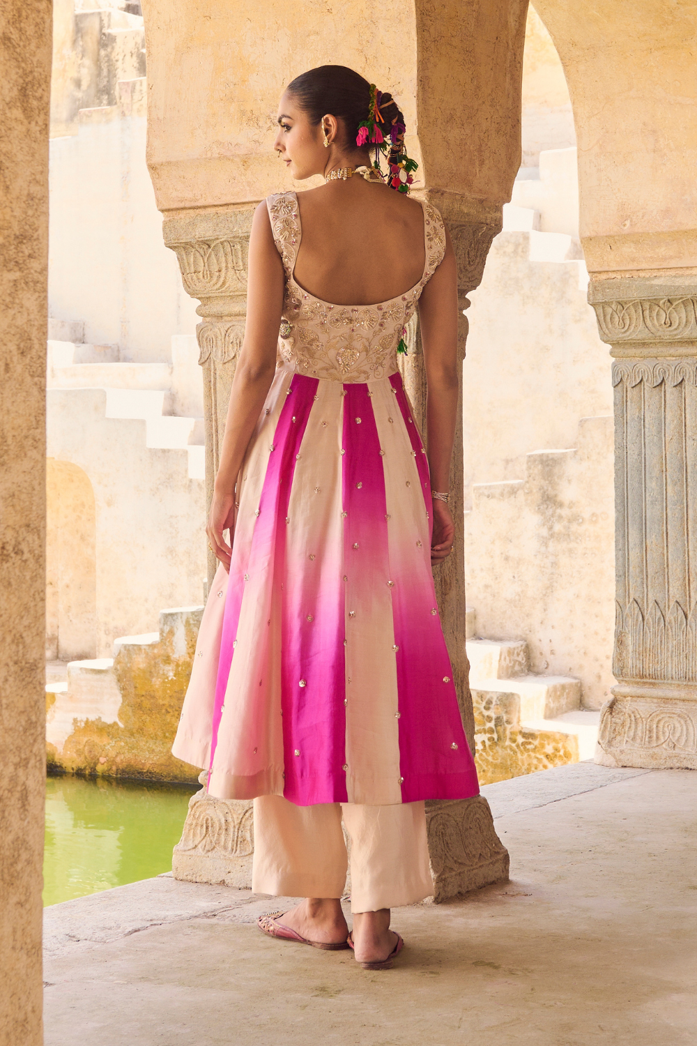 Gul-Mohar Anarkali Set