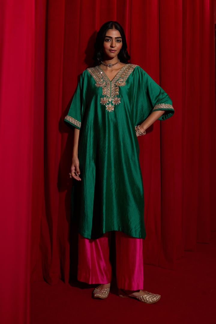 Hariyali Banni Kaftan