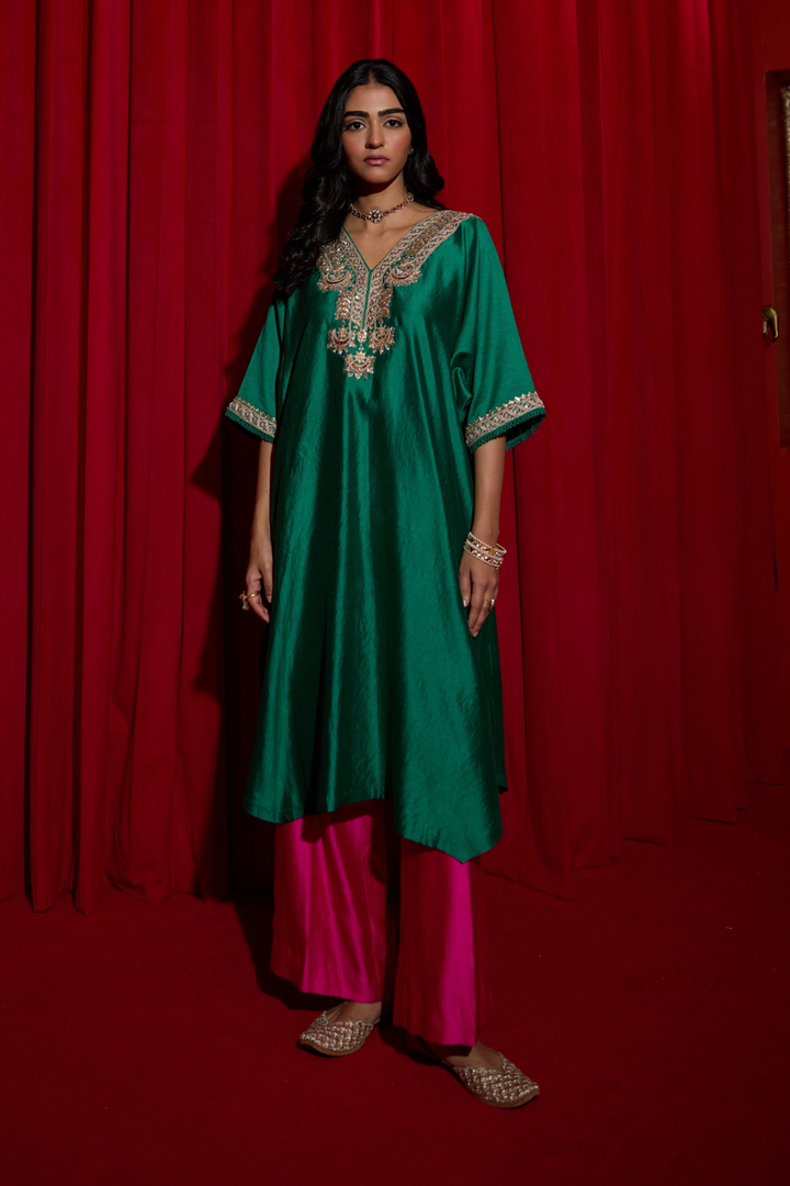 Hariyali Banni Kaftan