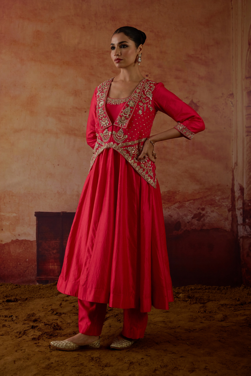 Eka Jacket Anarkali Set