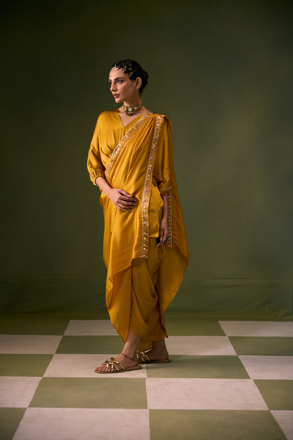 Moro Toga Drape Dress