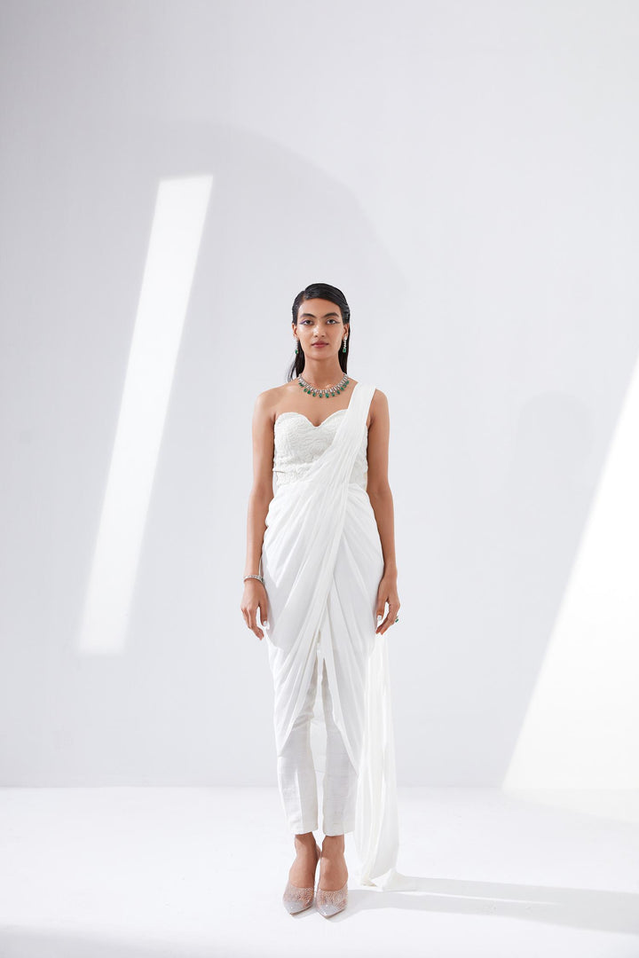 Magnolia ~ Saree Drape with Bustier and Pants