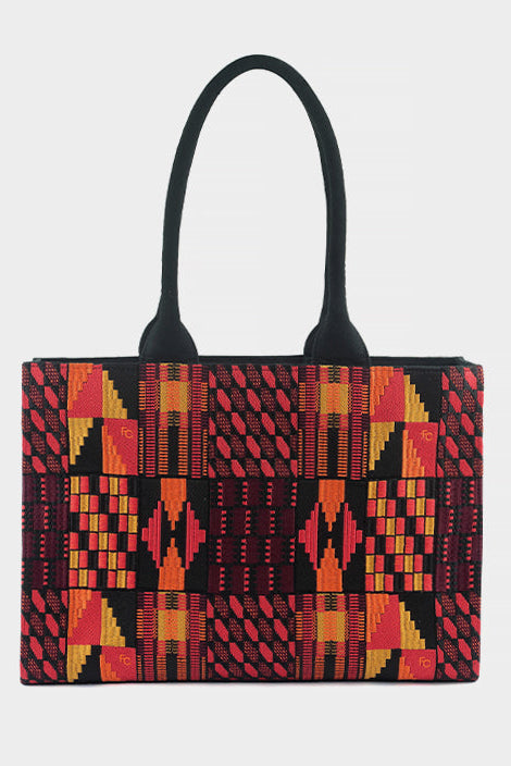 KENTE EMBROIDERED TOTE
