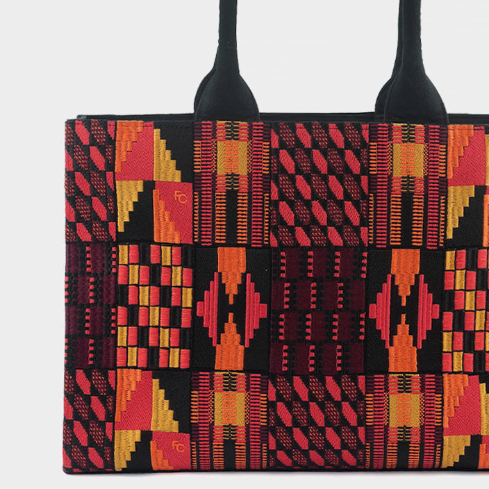 KENTE EMBROIDERED TOTE