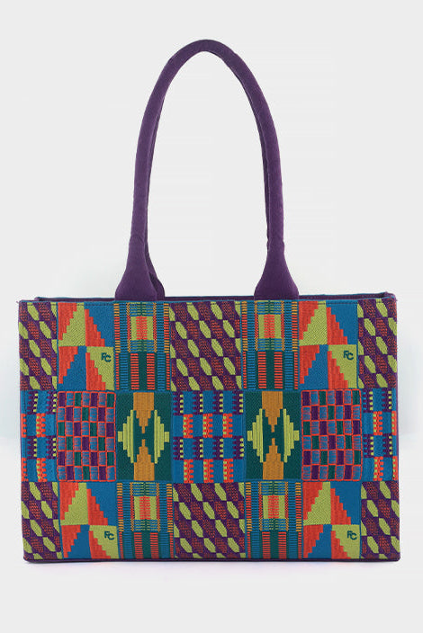 KENTE EMBROIDERED TOTE