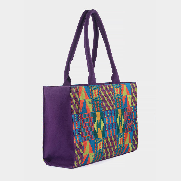 KENTE EMBROIDERED TOTE