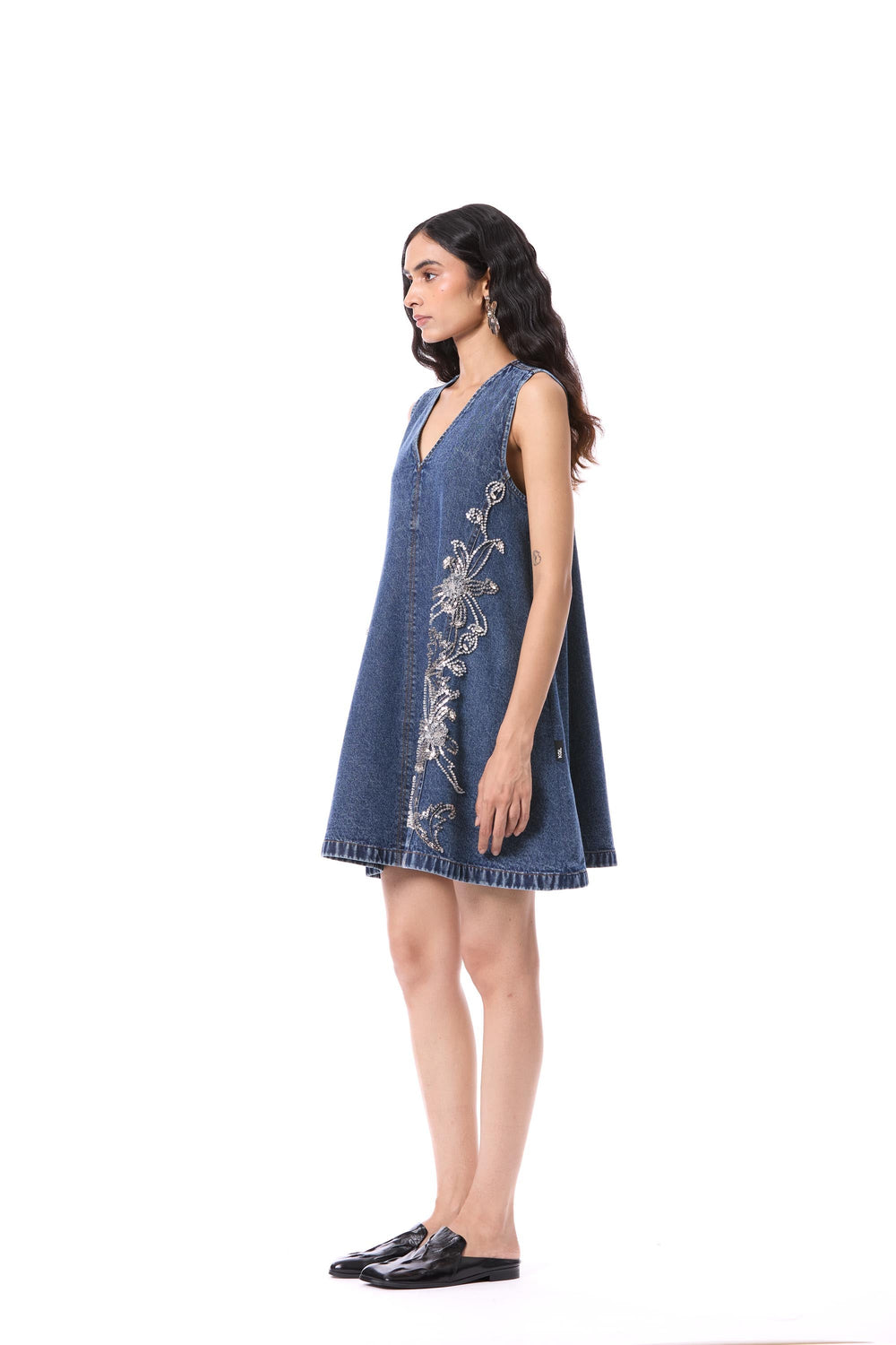 Larkspur Embellished Denim Dress