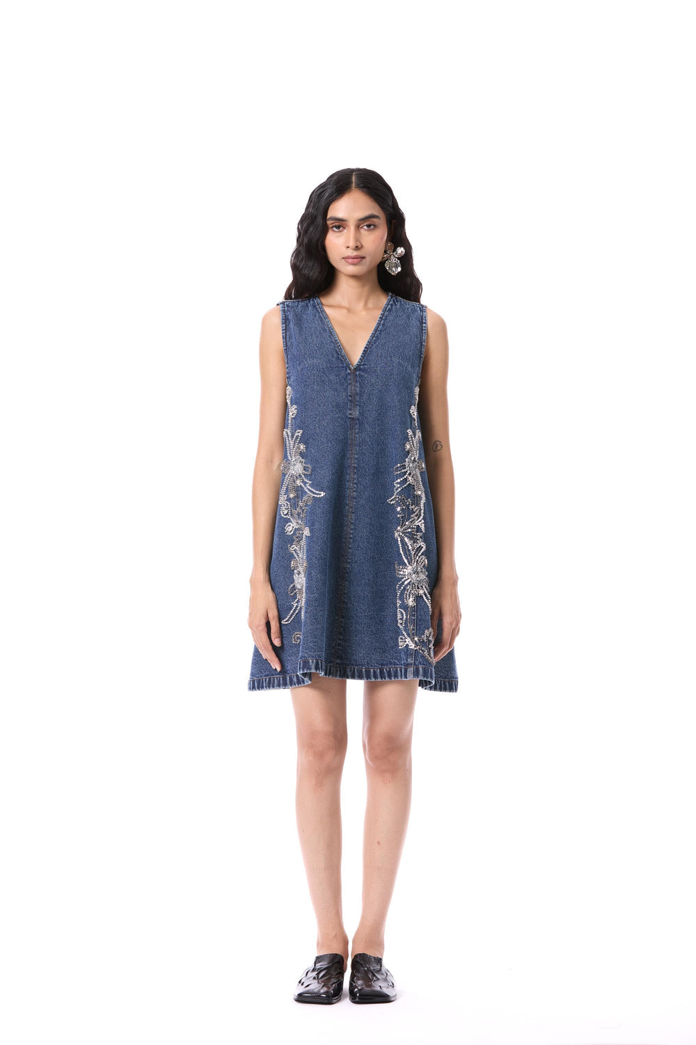 Larkspur Embellished Denim Dress