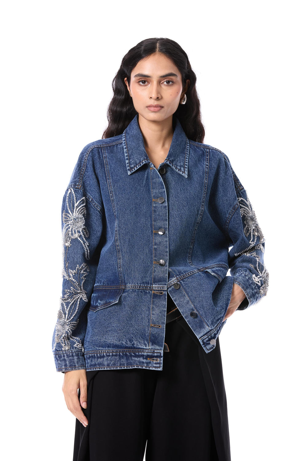 Larkspur Embellished Denim Jacket