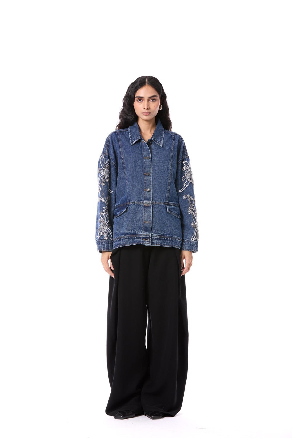 Larkspur Embellished Denim Jacket