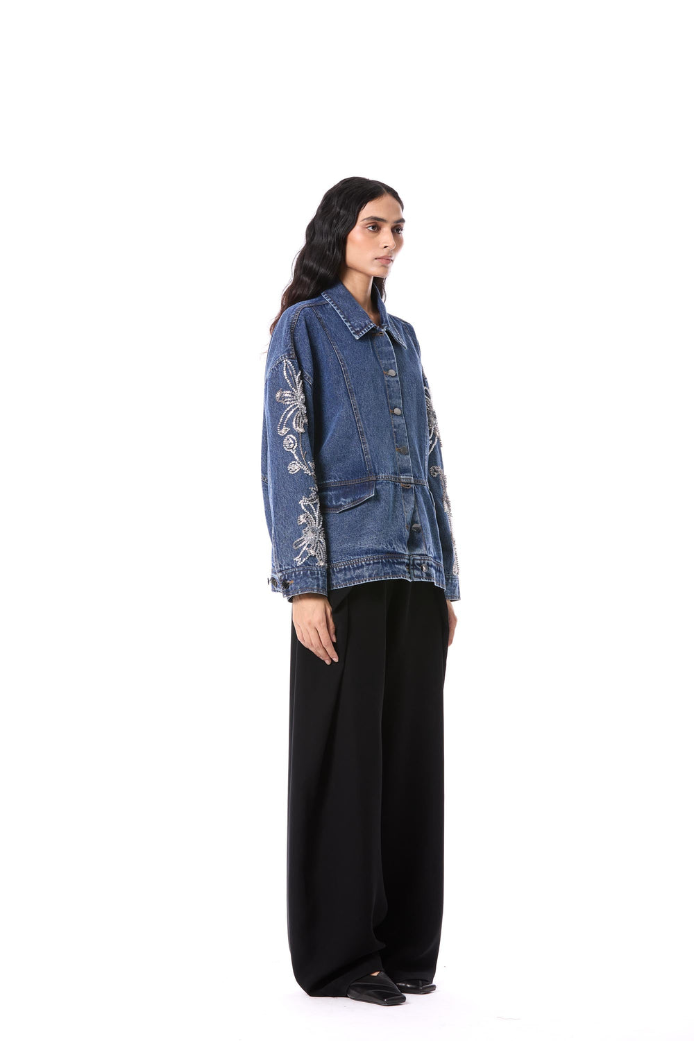 Larkspur Embellished Denim Jacket