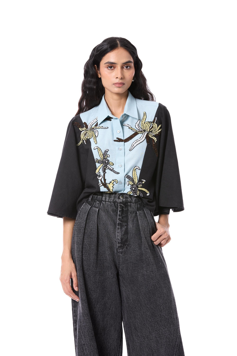 Lunar Iris Embellished Shirt