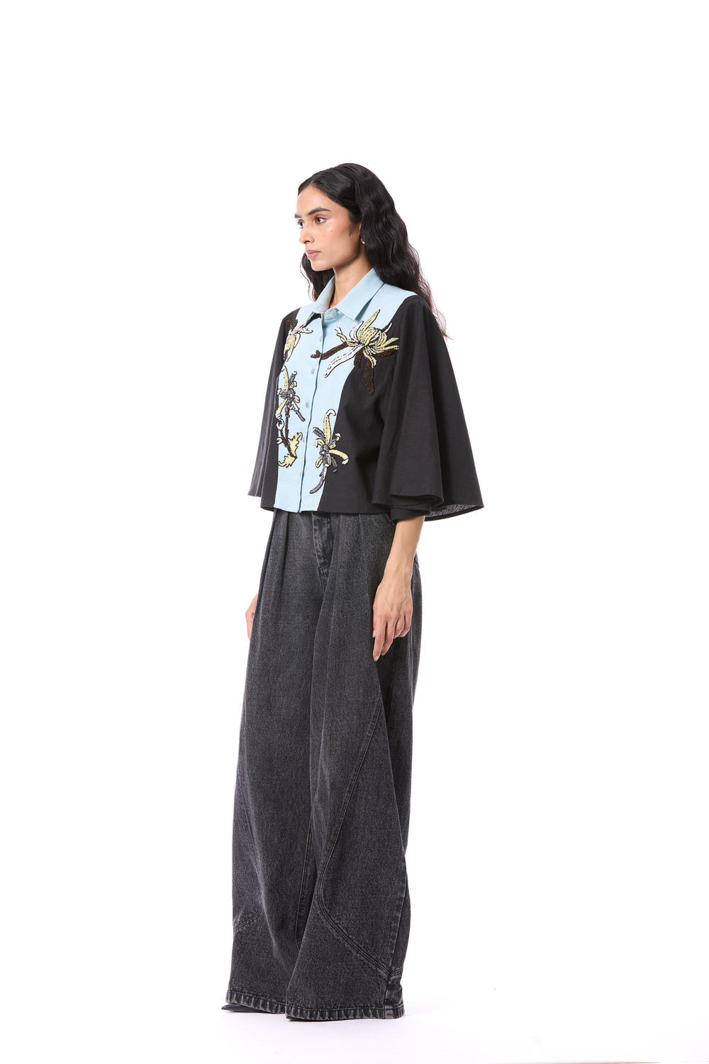 Lunar Iris Embellished Shirt