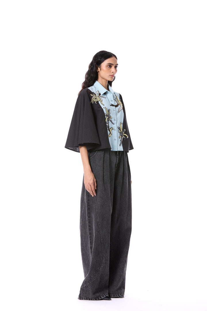 Lunar Iris Embellished Shirt