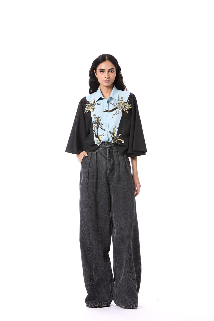 Lunar Iris Embellished Shirt