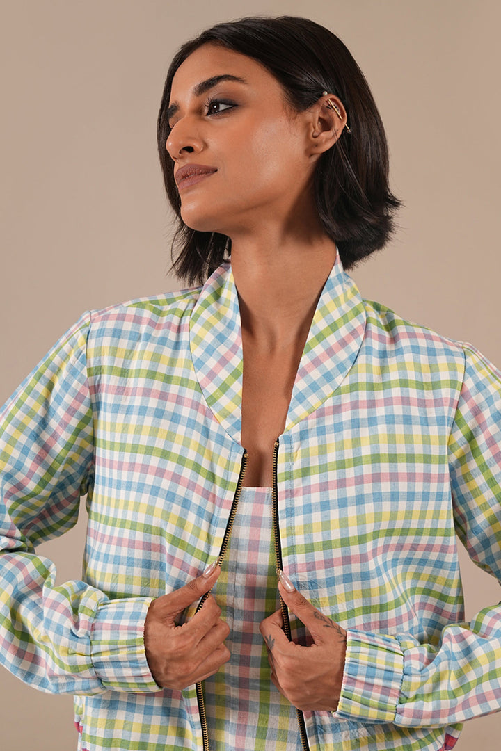 Mint Bloom Dress With Jacket