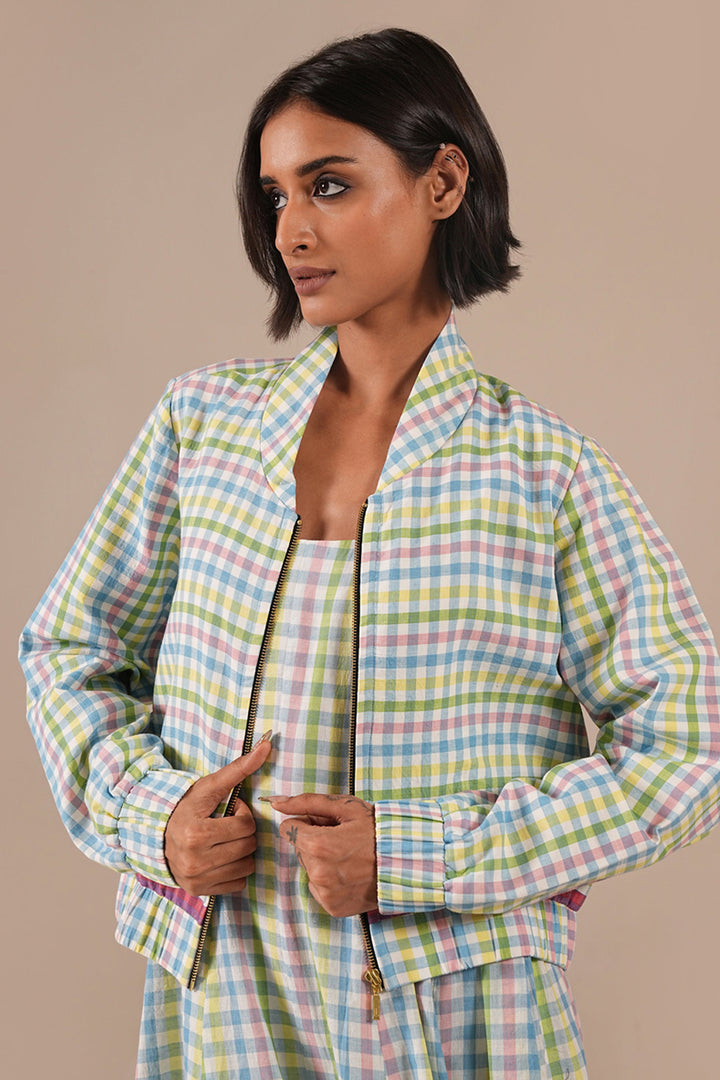 Mint Bloom Dress With Jacket