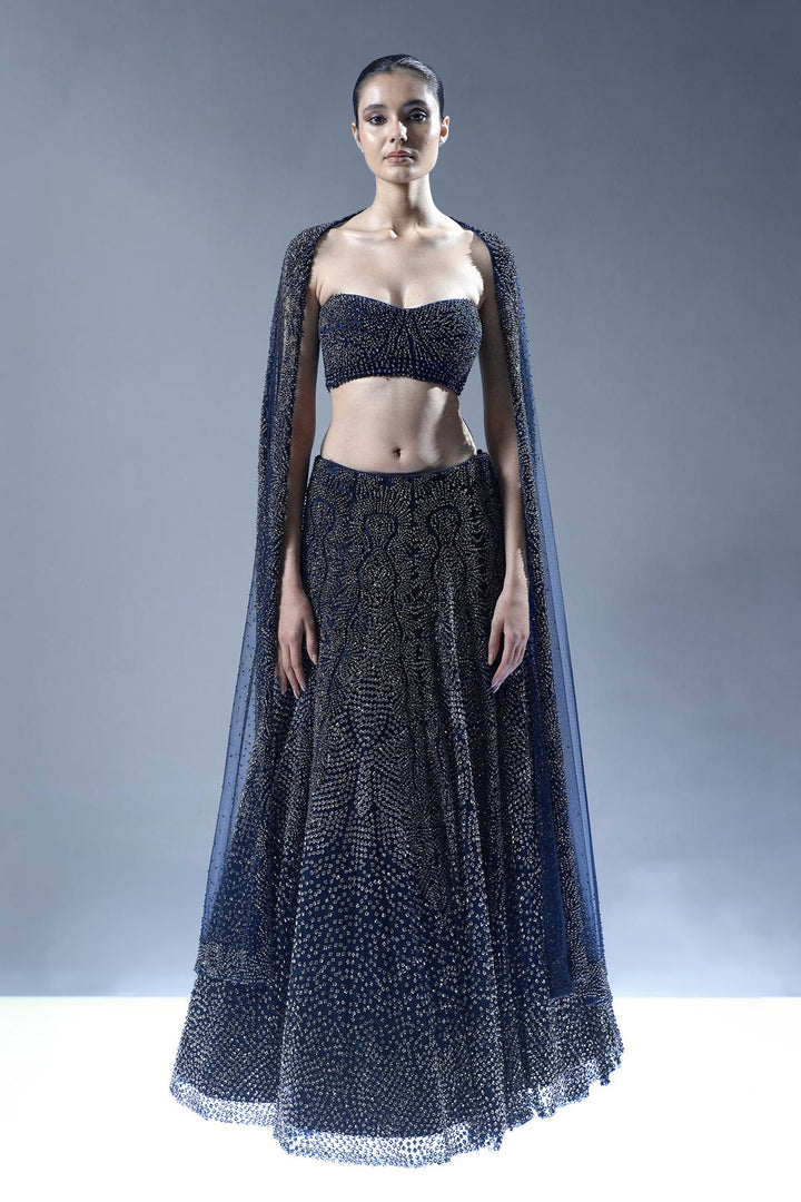 Midnight Noir Embellished Lehenga Set