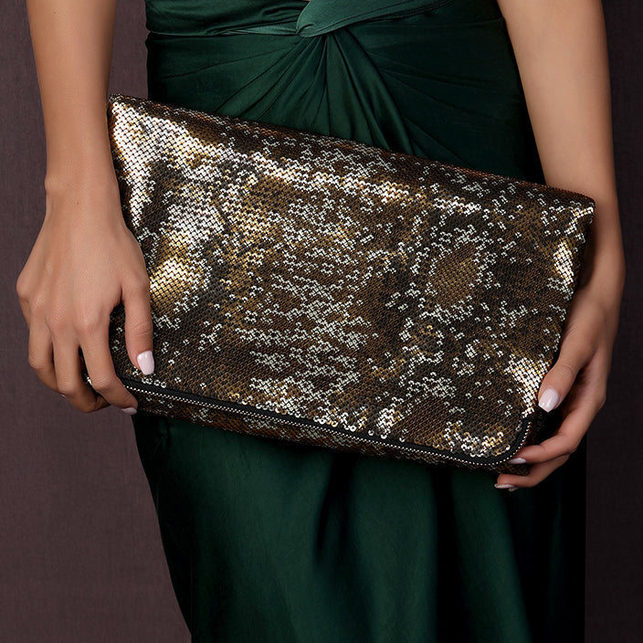 NYOKA SEQUIN CLUTCH