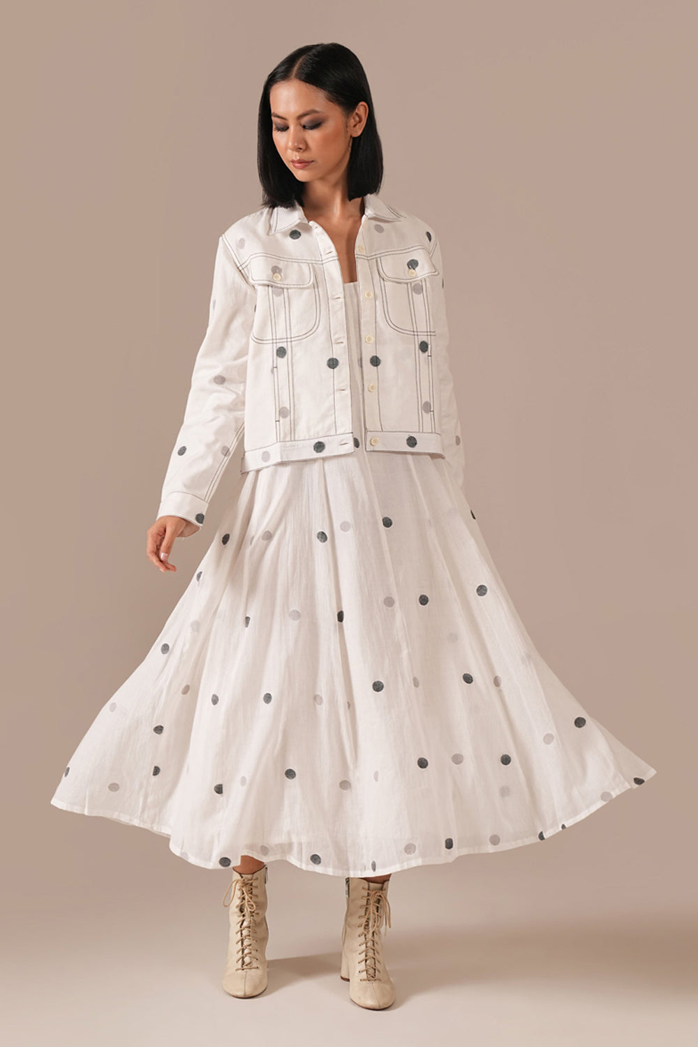 Pearl Glow Dress With Jacket