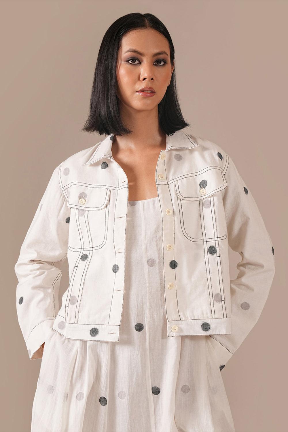 Pearl Glow Dress With Jacket