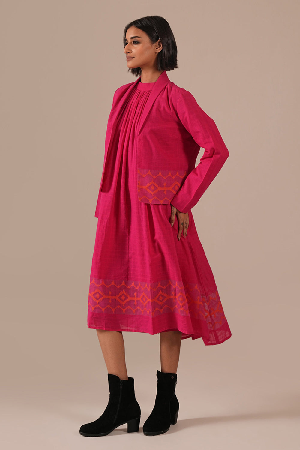 Pink Aura Dress With Jacket