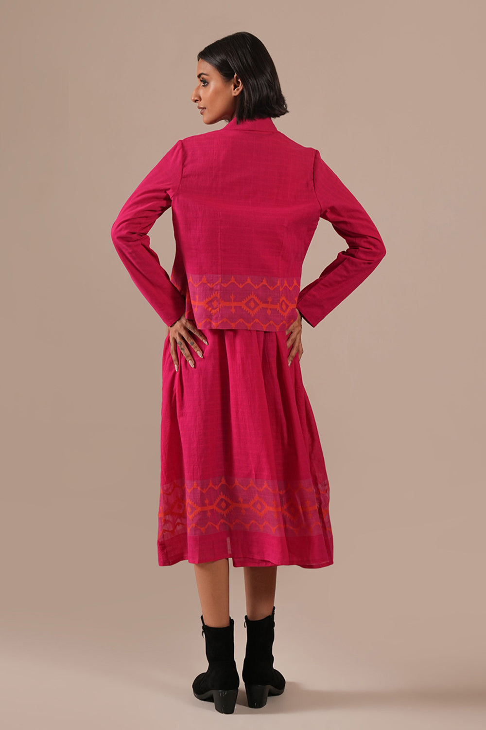 Pink Aura Dress With Jacket