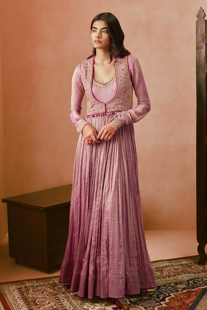 Lilac Koti Anarkali Set