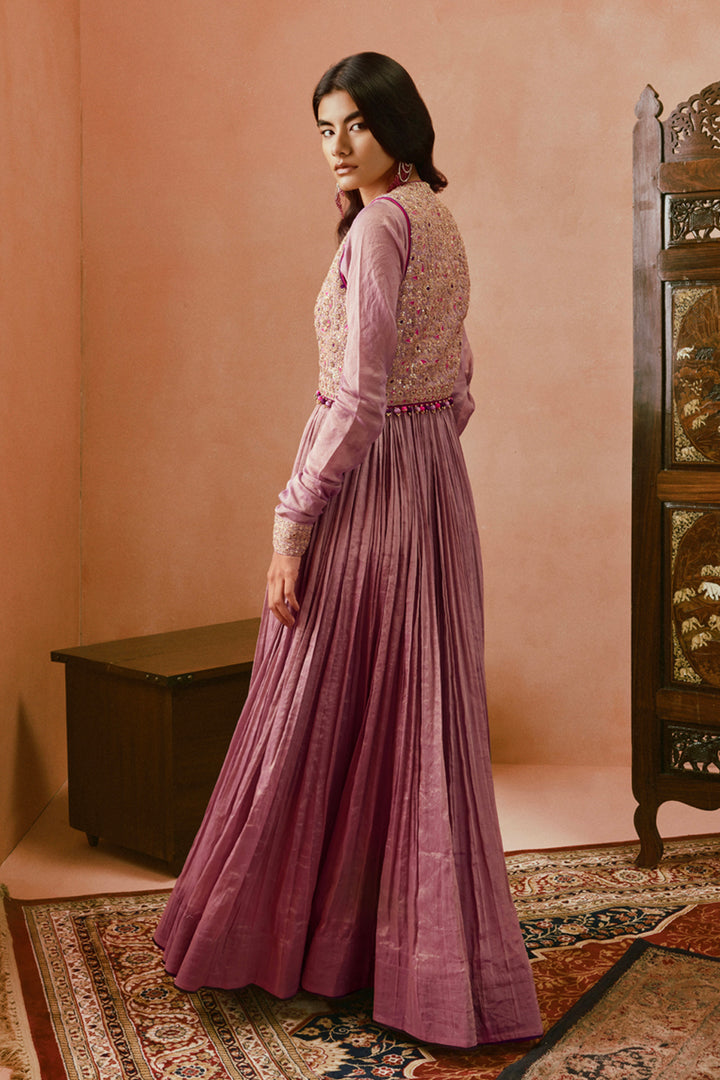 Lilac Koti Anarkali Set