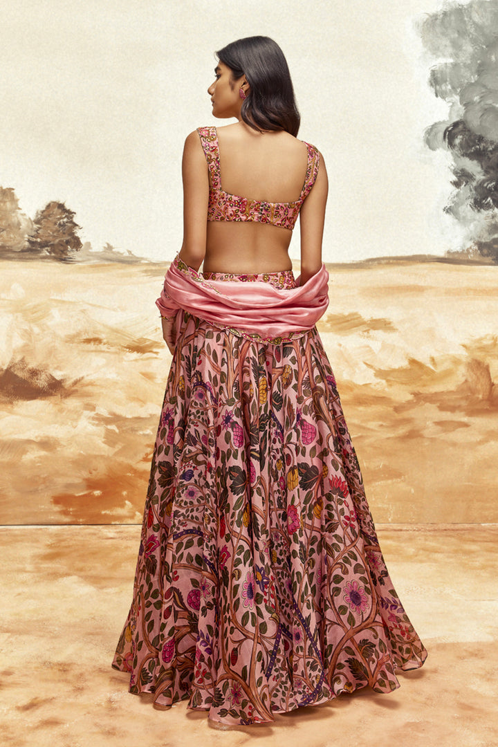 Johari Skirt Set (floral silk lehenga)