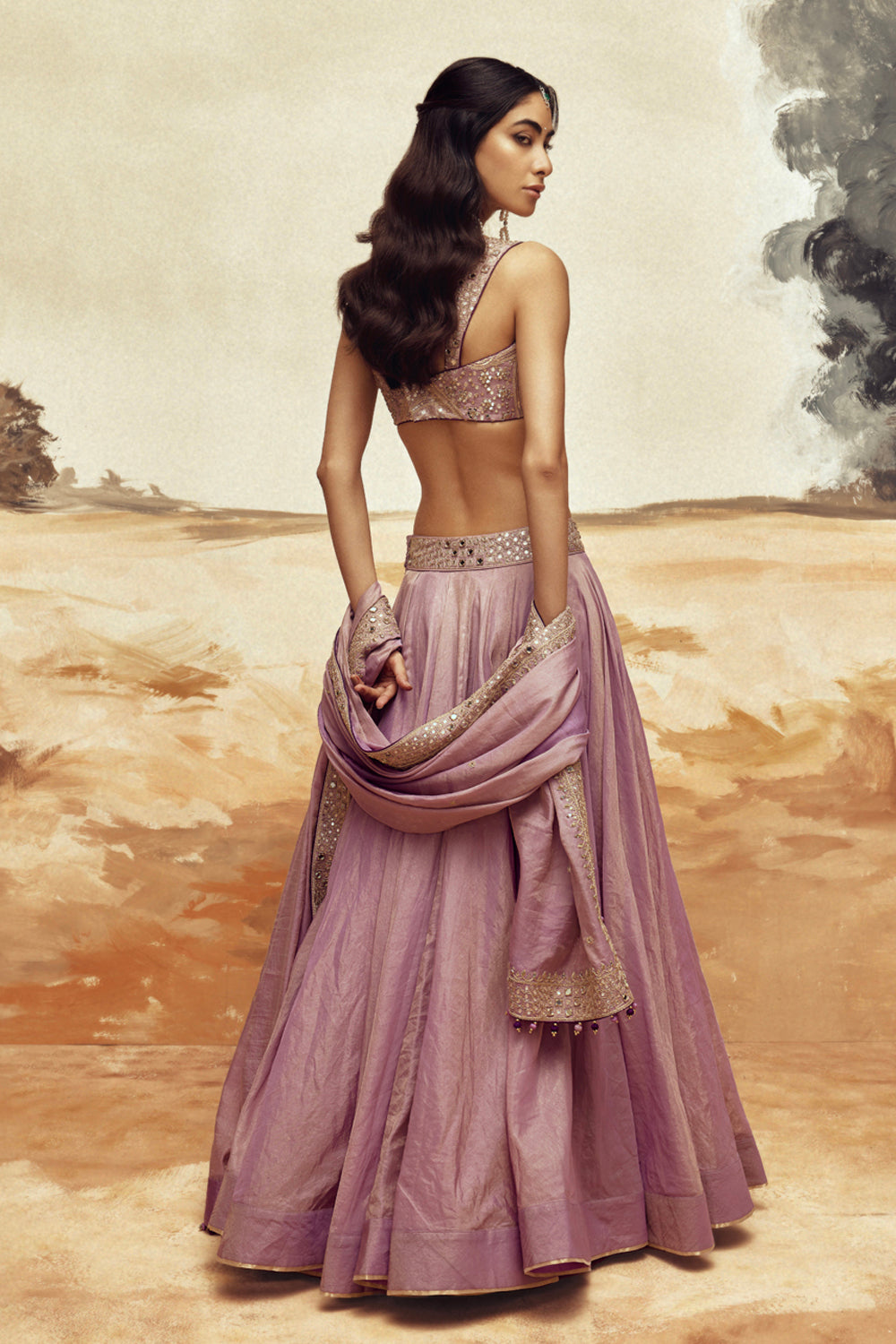 Lilac Johari Lehenga Set