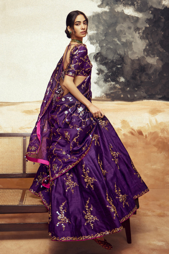 Sara Ali Khan In Our Ranisa Baingani Lehenga Set