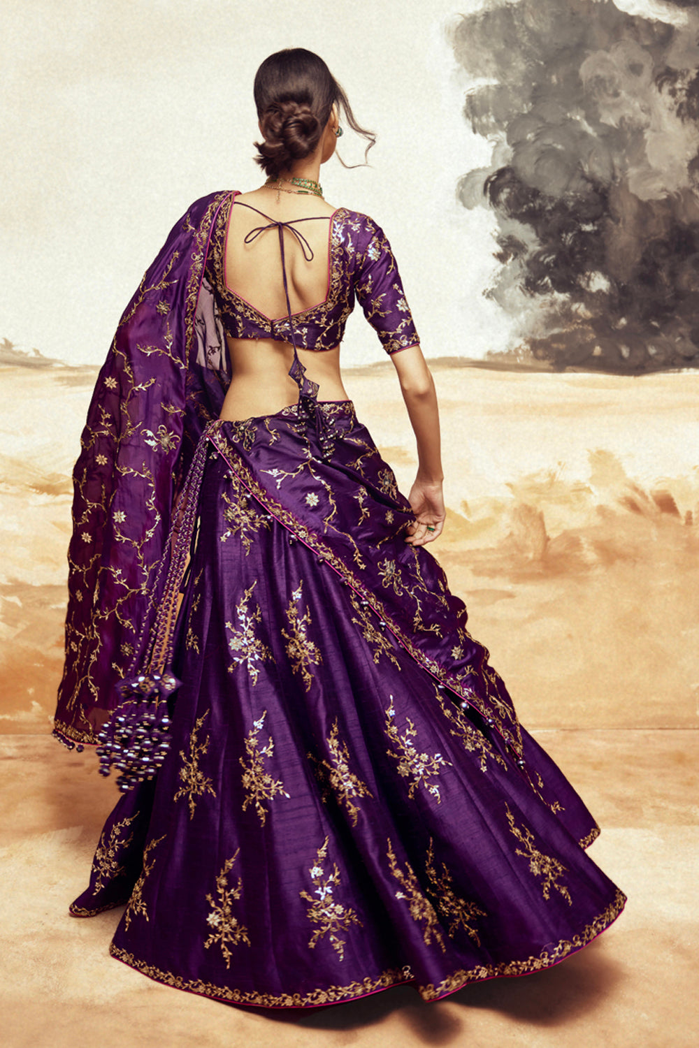 Sara Ali Khan In Our Ranisa Baingani Lehenga Set