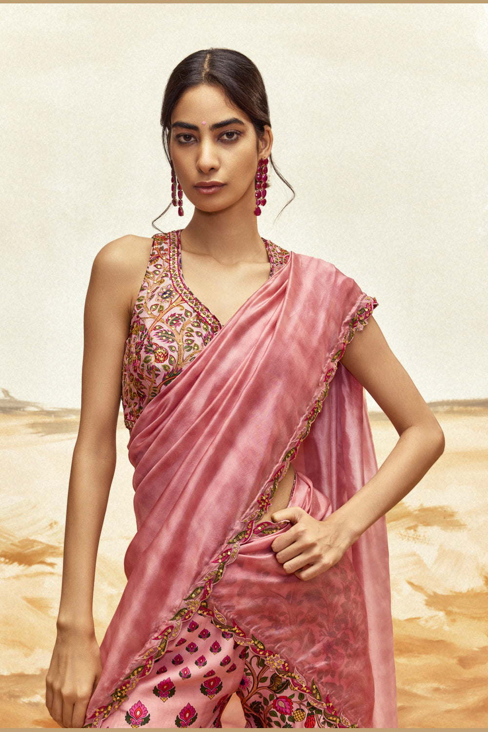 Dusty Pink Gharara Set