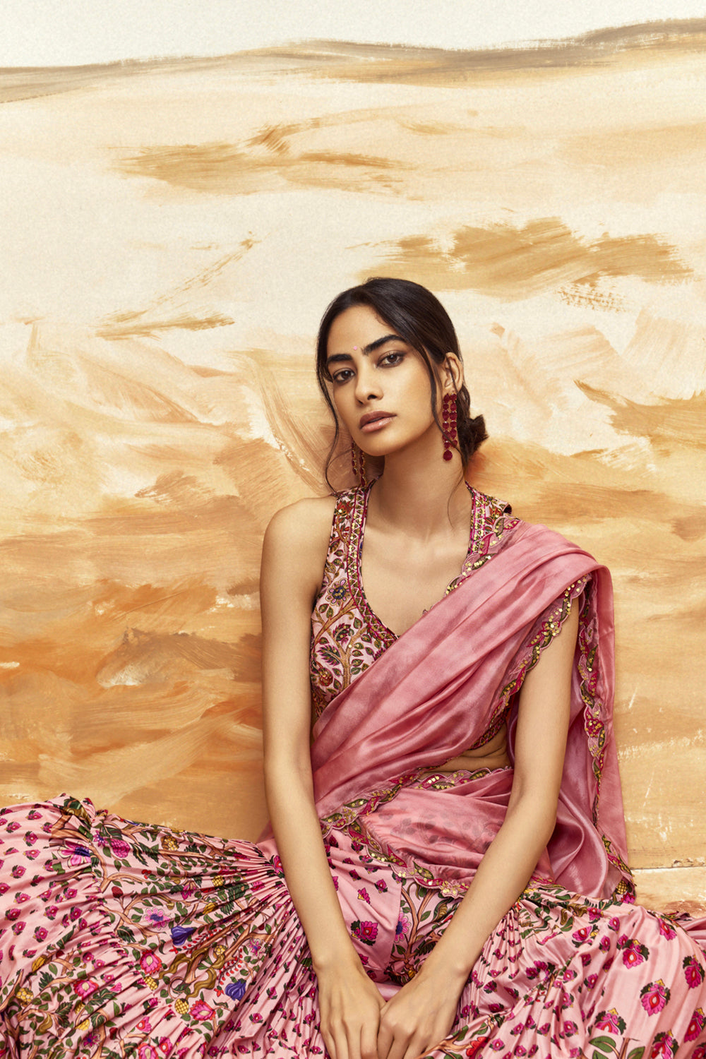 Dusty Pink Gharara Set