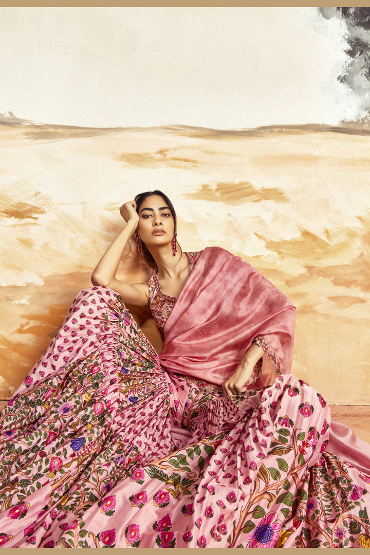 Dusty Pink Gharara Set