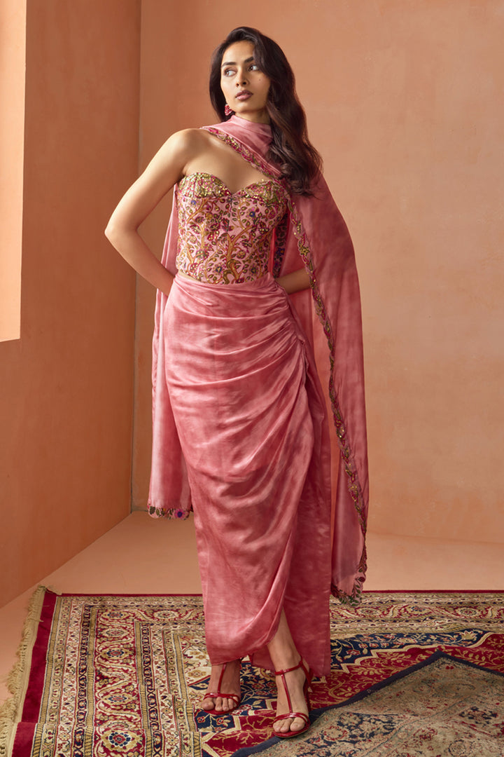 Sanjana Sanghi In Our Corset And Draped Skirt Set