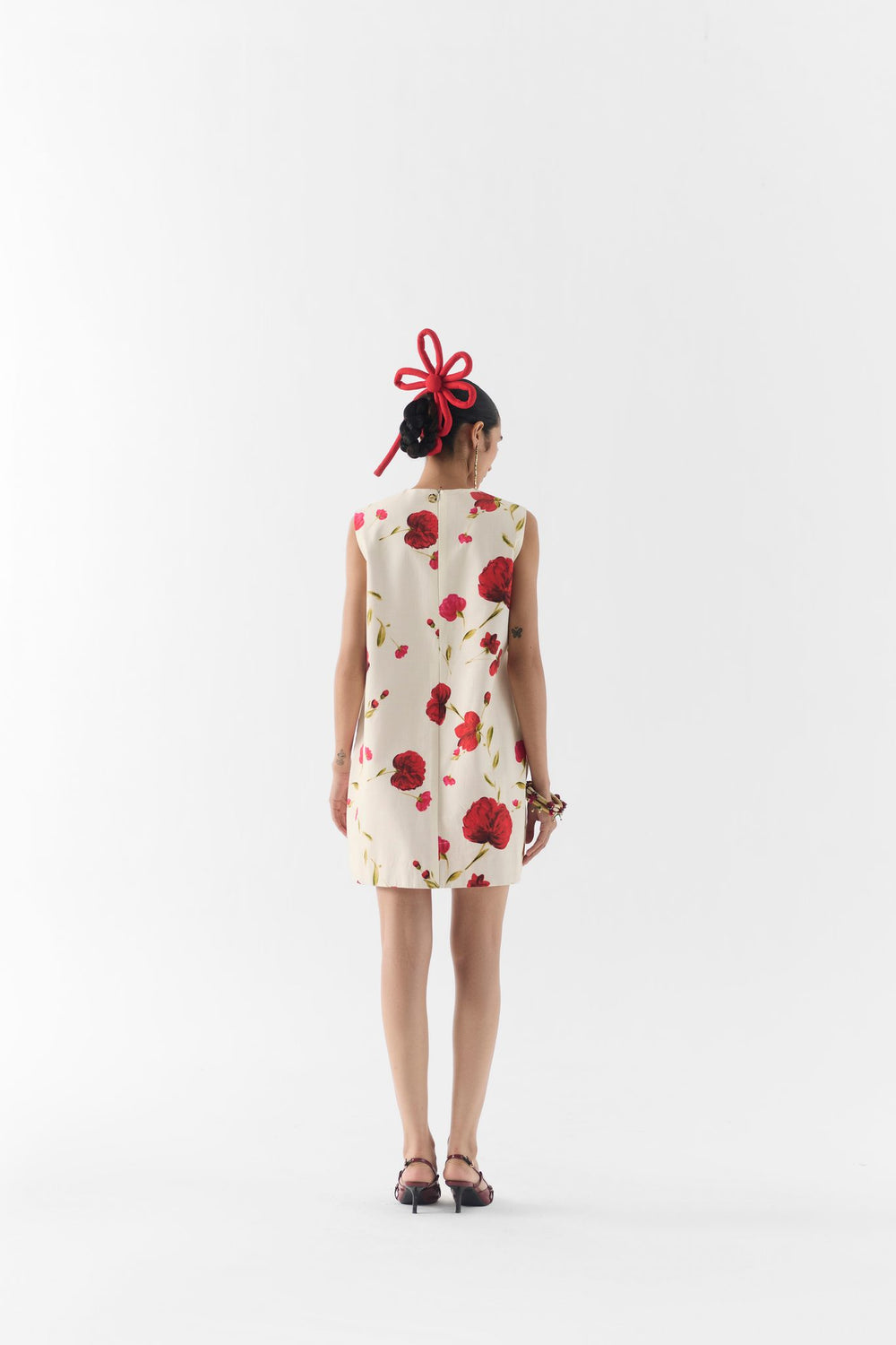 Back view of the Sisley Rose short dress by Studiorigu