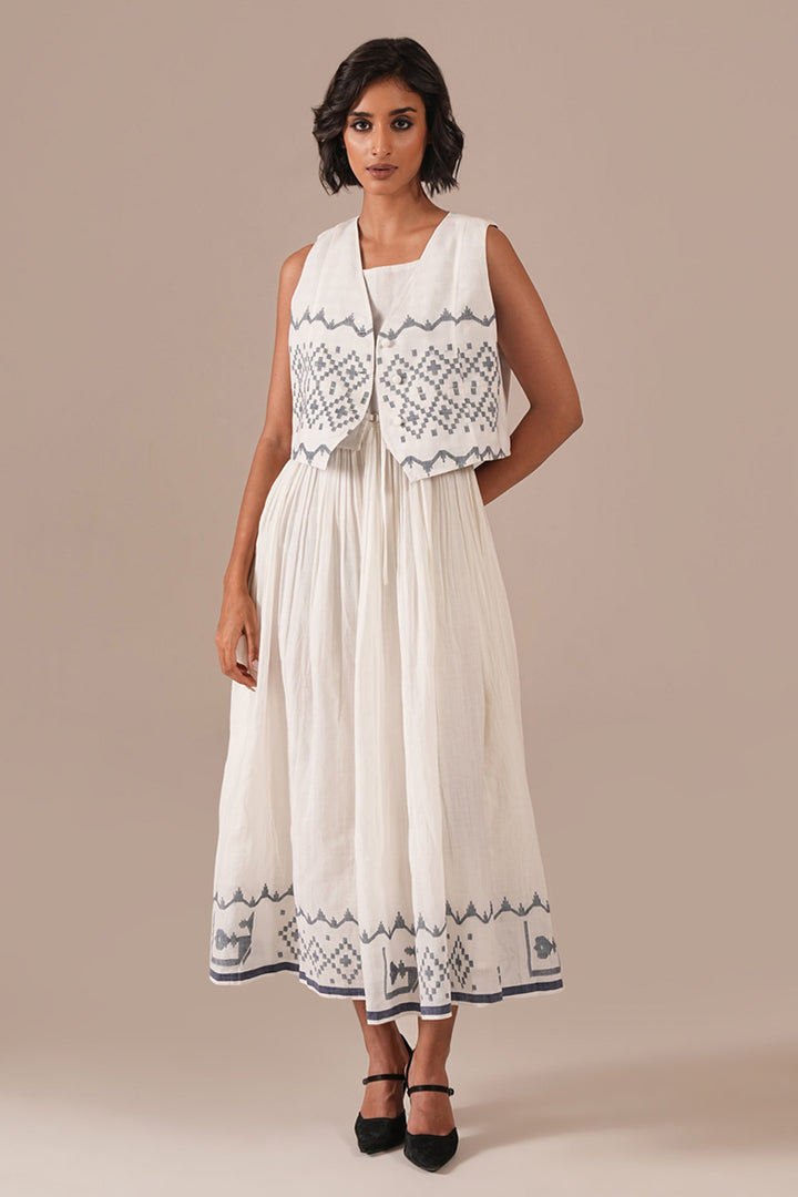 Snowflake Drift Dress With Jacket