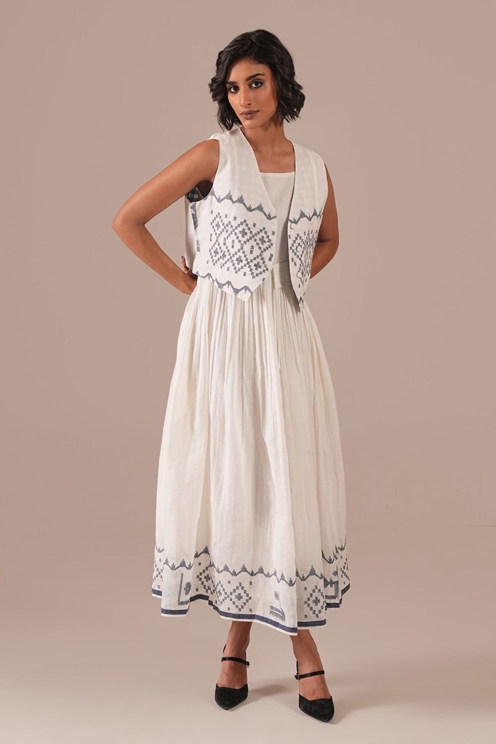 Snowflake Drift Dress With Jacket