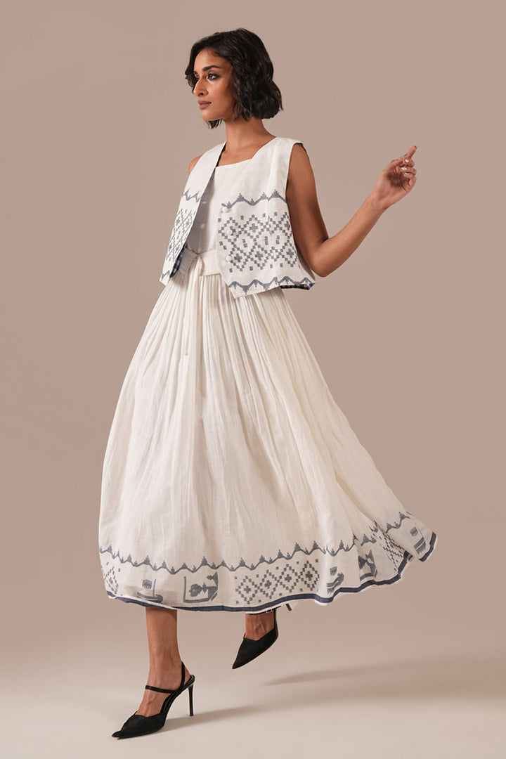 Snowflake Drift Dress With Jacket