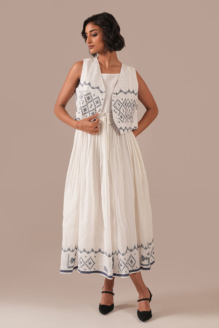 Snowflake Drift Dress With Jacket