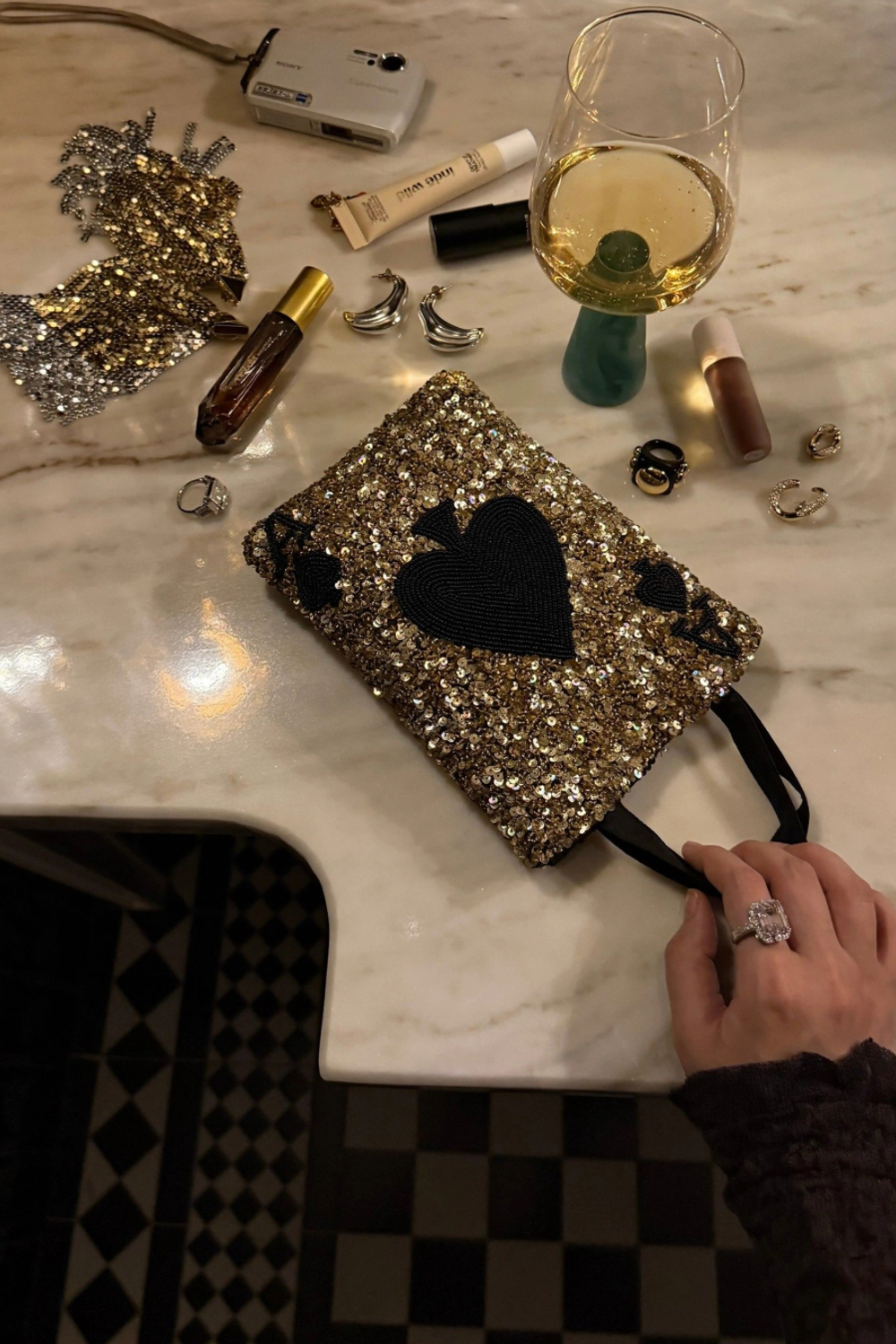 Ace Bag - gold & silver